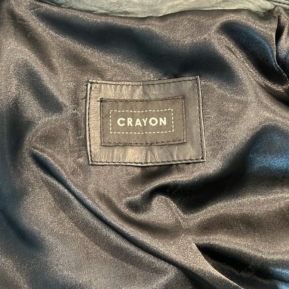 Vintage Crayon Leather Jacket Size RTM - Picture 10 of 13
